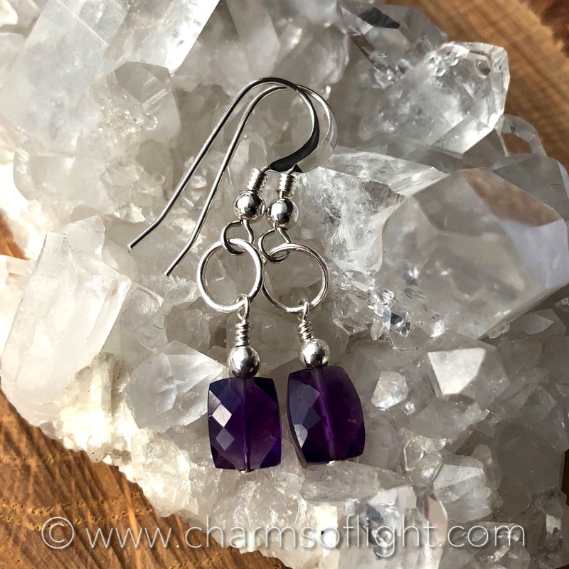 Amethyst & Silver Earrings